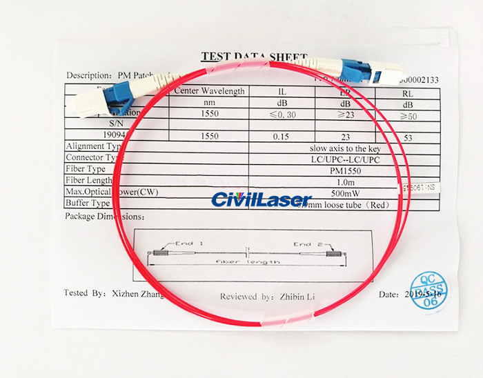 PM fiber patchcord